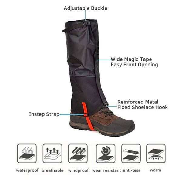 Waterproof Hiking Protection Leg Gaiters11.jpg